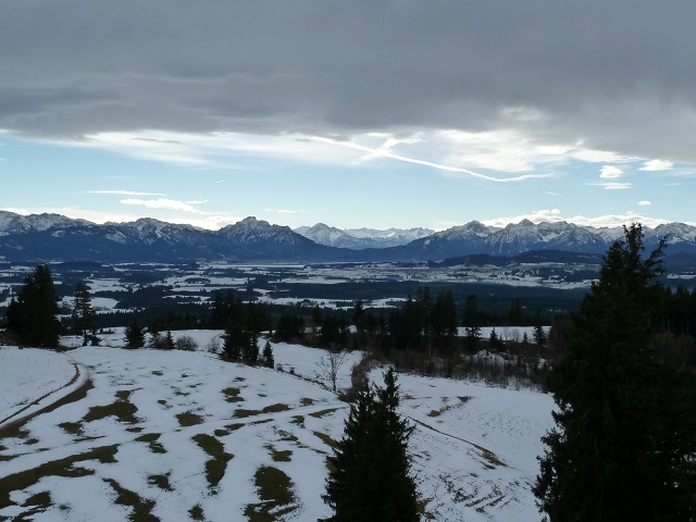 Panoramablick vom Auerberg Richtung Füssen