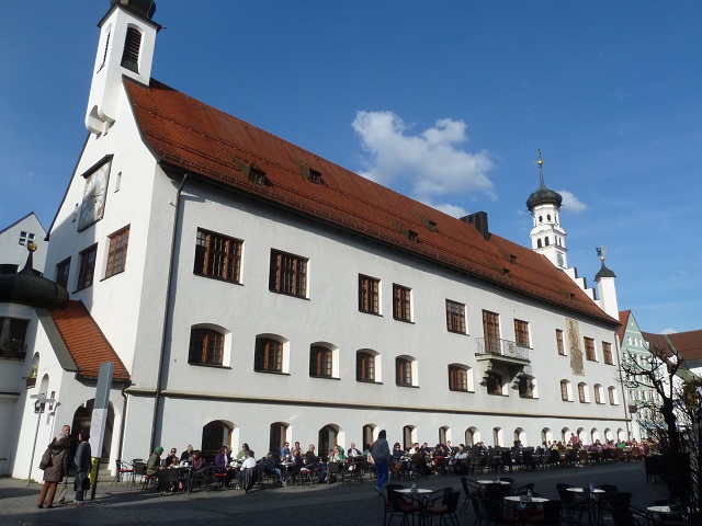 Das Rathaus in Kempten - Seitenansicht
