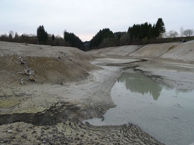 die Reste des Tiefenbachs im Forggensee
