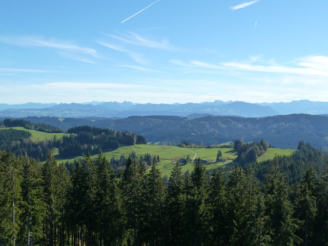 Schwarzer Grat - Panoramablick vom Aussichtsturm nach Süden