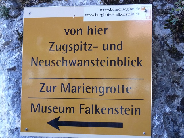 Falkenstein-Hinweisschild