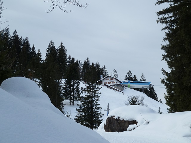 Bergstation der Hornbahn Bad Hindelang im Winter