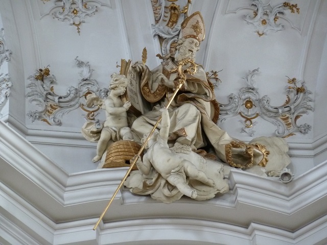 Basilika Ottobeuren - Figur des Heiligen Ambrosius
