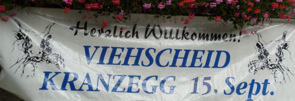 Banner zum Viehscheid Kranzegg