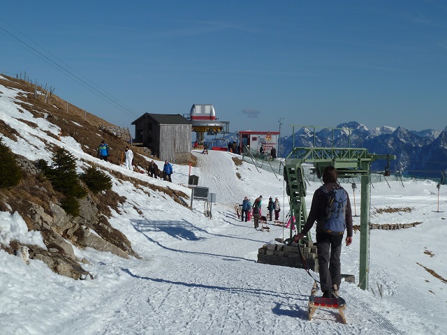 Die Bergstation der Breitenbergbahn im Winter