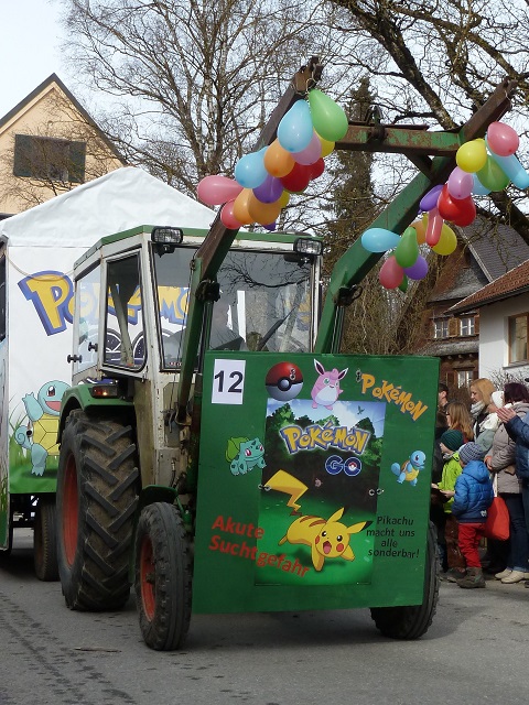 Pokemonwagen im Obergünzburger Fasching 2017
