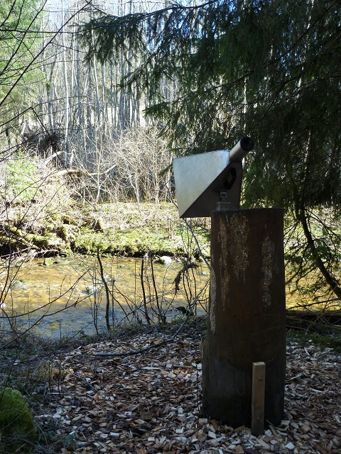 Wasser-Hörrohr auf dem Naturerlebnispfad Görisried