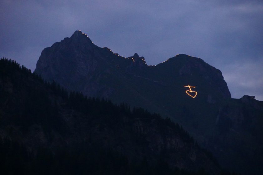 Herz-Jesu-Feuer am Aggenstein 2017