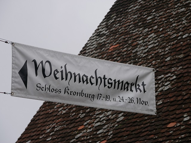 Banner zum Weihnachtsmarkt Schloss Kronburg 2017