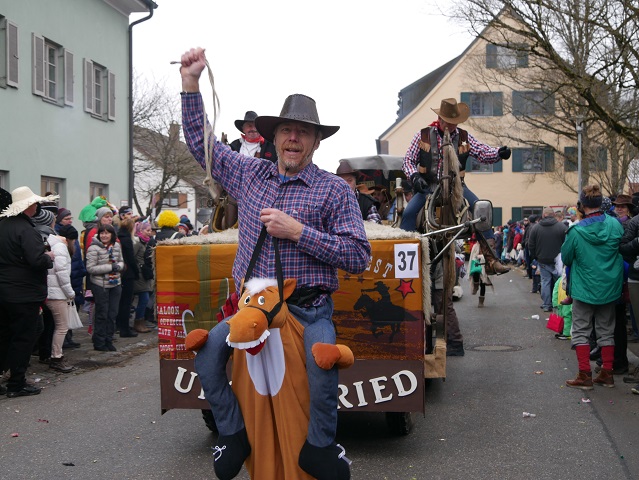 Cowboys aus Untrasried auf dem Faschingsumzug Obergünzburg 2018