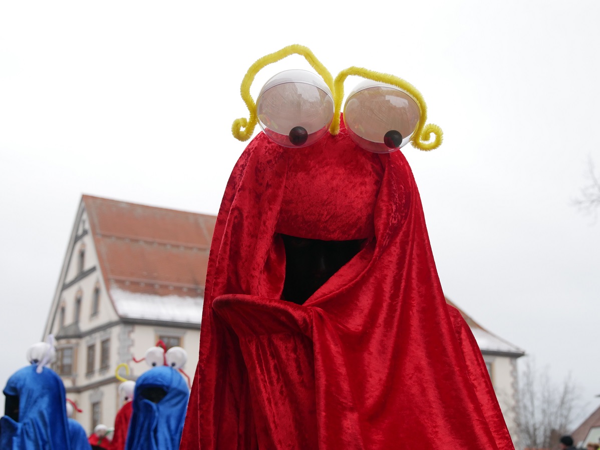 Elmo aus der Sesamstraße auf dem Faschingsumzug Obergünzburg 2018