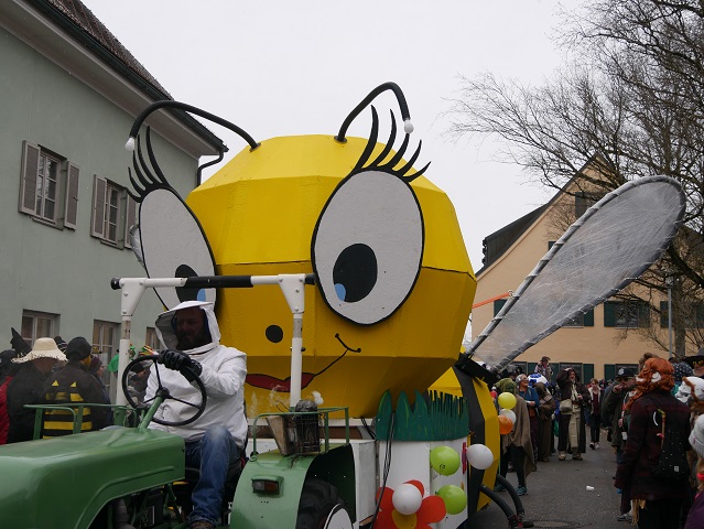 Riesen-Biene auf dem Faschingsumzug Obergünzburg 2018