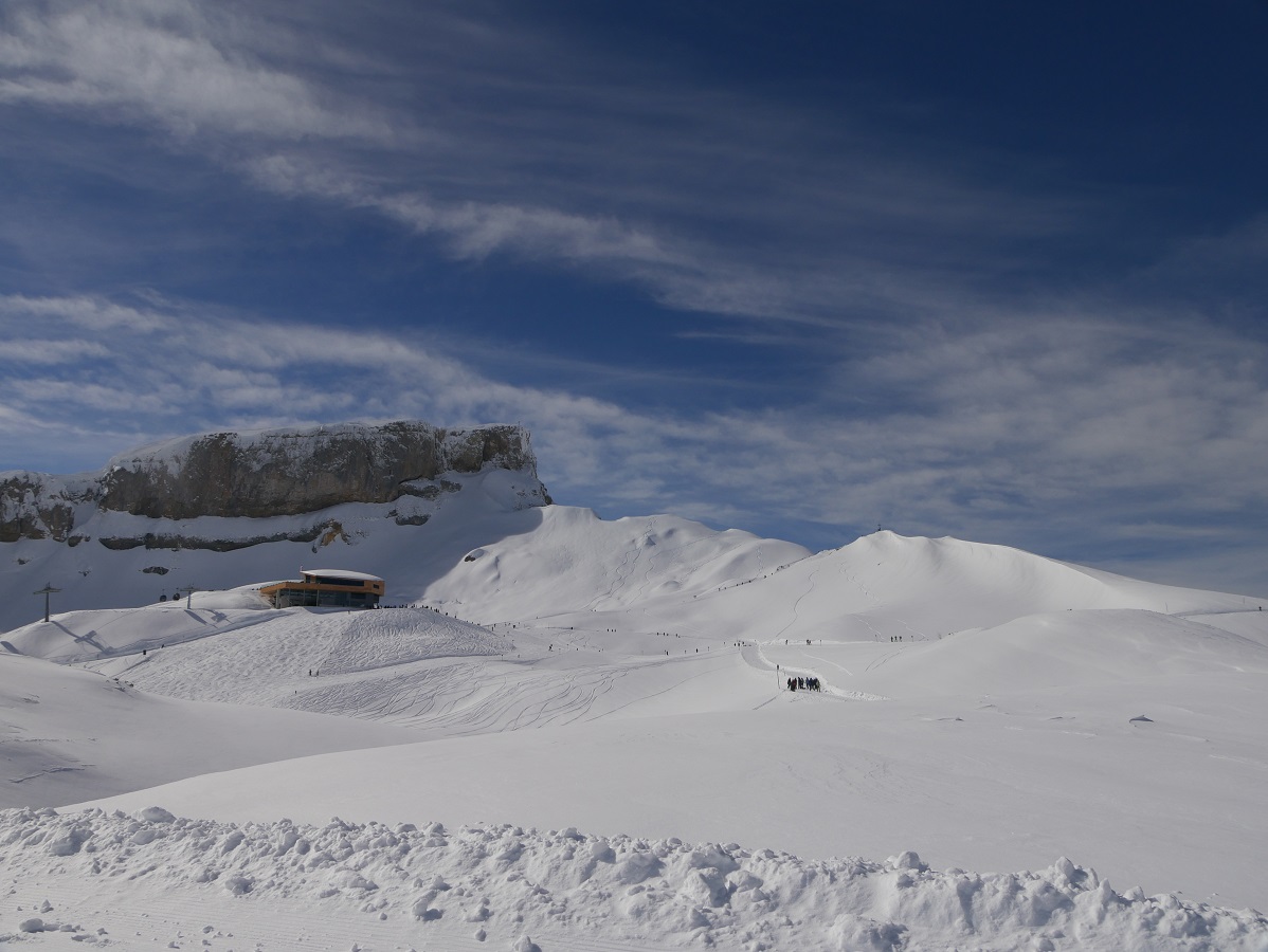 Winterwandern am Hohen Ifen - Rundwanderweg von der Bergstation der Ifenbahn aus