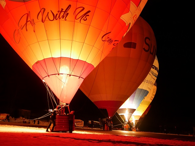 nachts - Ballonglühen in Jungholz #FopaNet