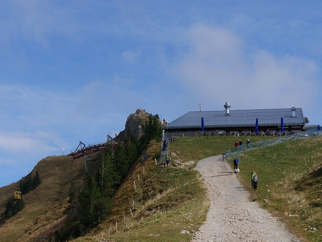 Aufstieg zur Bergstation der Hochgratbahn