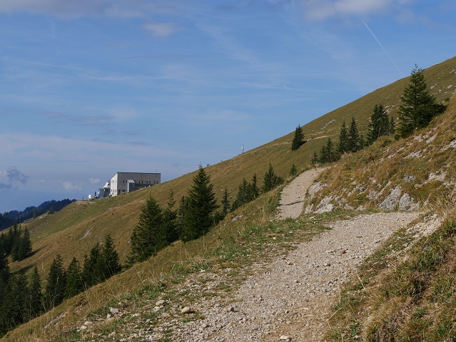 Blick auf die Bergstation der Hochgratbahn
