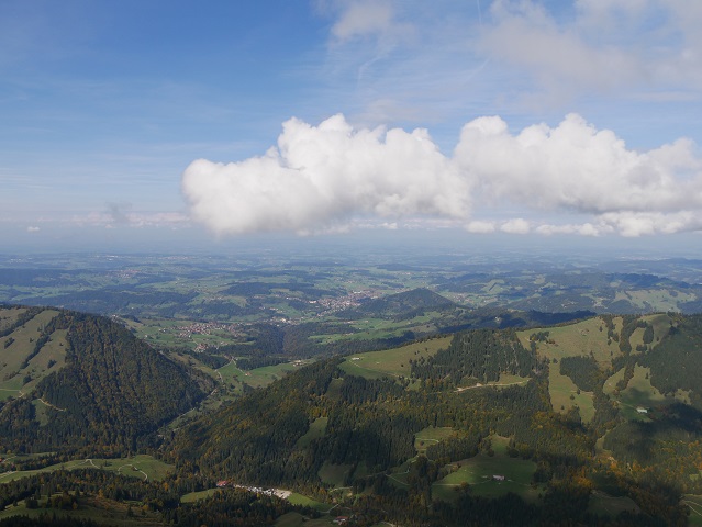 Panoramablick vom Hochgrat Richtung Oberstaufen