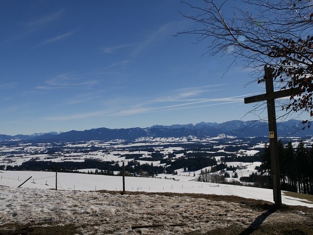 Panoramablick vom Aussichtspunkt Buffernandl auf dem Auerberg