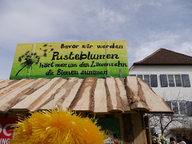 Faschingsumzug Obergünzburg 2019 - Motto der Löwenzahngruppe
