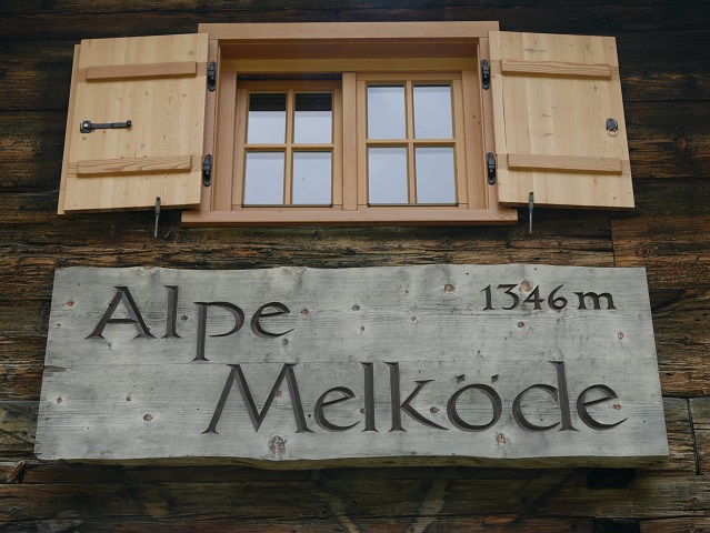 Infotafel an der Alpe Melköde