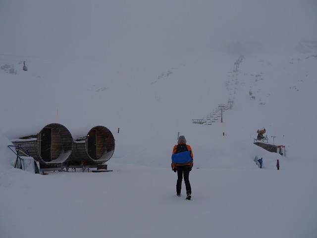 Am Morgen nach der Iglu-Übernachtung