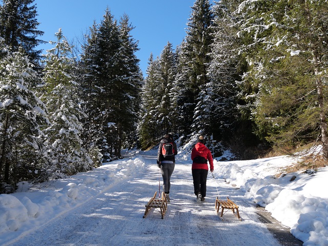 Auf dem Winterwanderweg am Imberger Horn