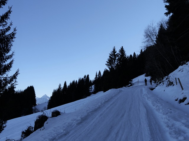 Aufstieg zur Hündeleskopfhütte im Winter