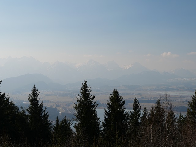 Aussicht von der Terrasse der Buchenbergalm