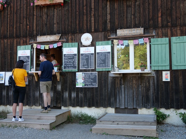 Bestellfenster an der Alpe Wenger Egg