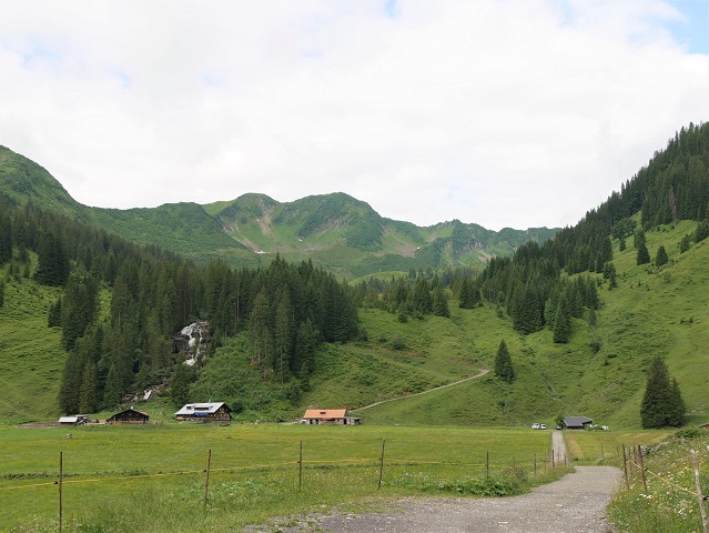 Blick auf die Alpe Melköde im Kleinwalsertal