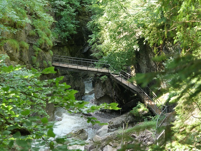 Blick von der Aussichtsplattform am Ende der Starzlachklamm