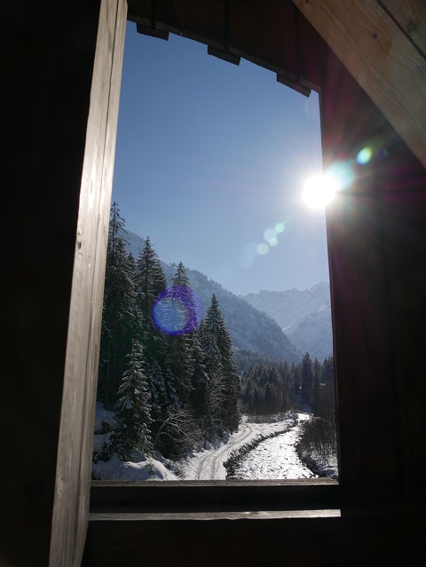 Blick von der leidtobelbrücke auf die Breitach