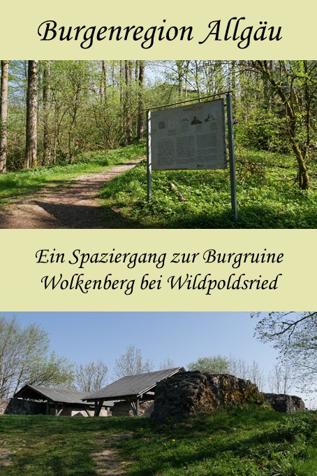 die Burgruine Wolkenberg bei Wildpoldsried im Allgäu