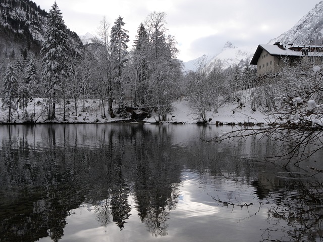 der Christlessee bei Oberstdorf im Winter