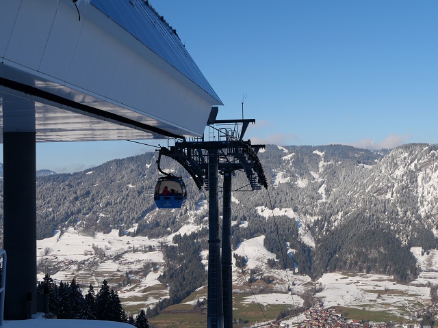 an der Bergstation der Hornbahn Hindelang