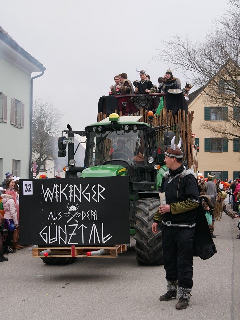 Günztal-Wikinger auf dem Faschingsumzug Obergünzburg 2020