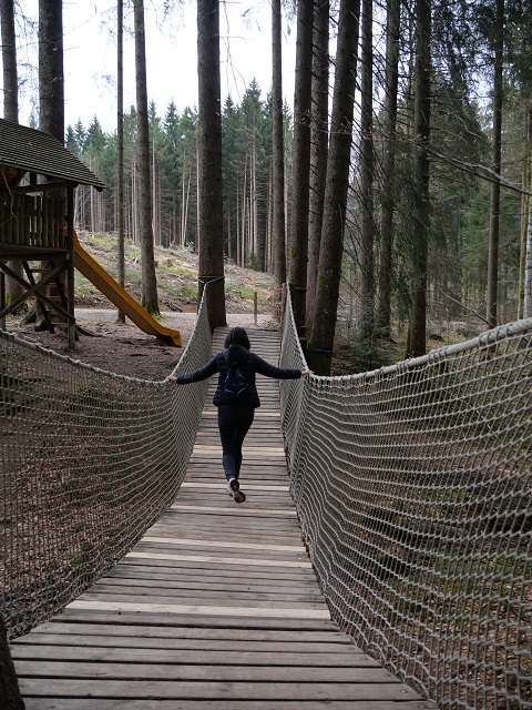 Hängebrücke im Kinderwald bei Weitnau