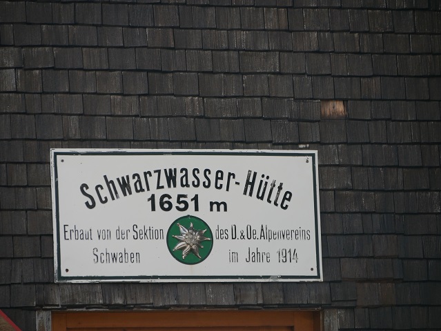 Infotafel an der Schwarzwasserhütte