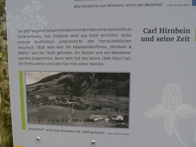 Abzweigung nach Missen auf dem Carl-Hirnbein-Weg