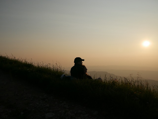 Pärchen im Sonnenuntergang