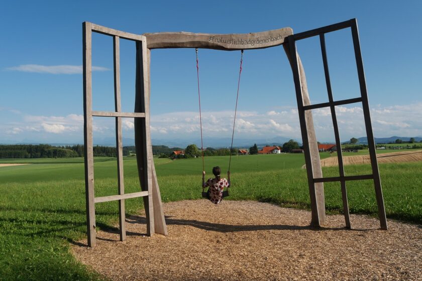 Panoramaschaukel an der Glücksmomente-Runde Bad Grönenbach