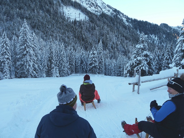 Rodeln von der Vilser Alm