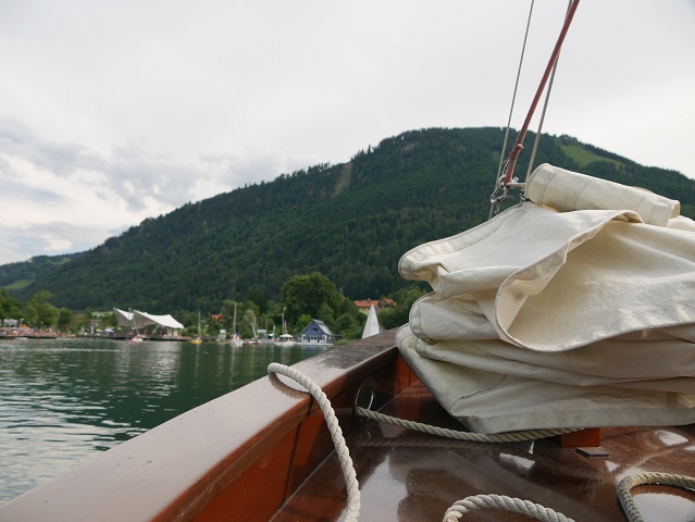 Rückfahrt zum Hafen auf der Alpsee-Lädine