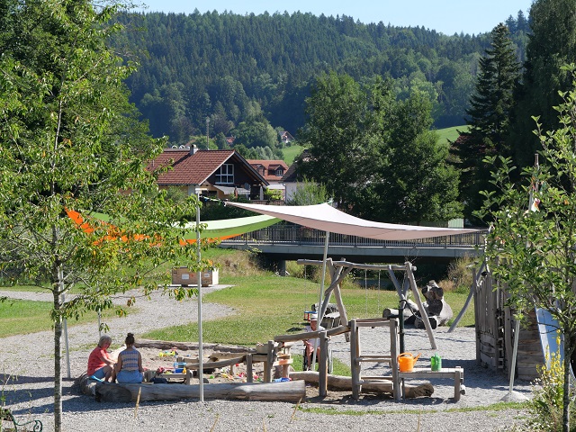 Sandkasten auf dem Ronsberger Spielplatz