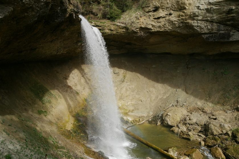 Die untere Stufe der Scheidegger Wasserfälle