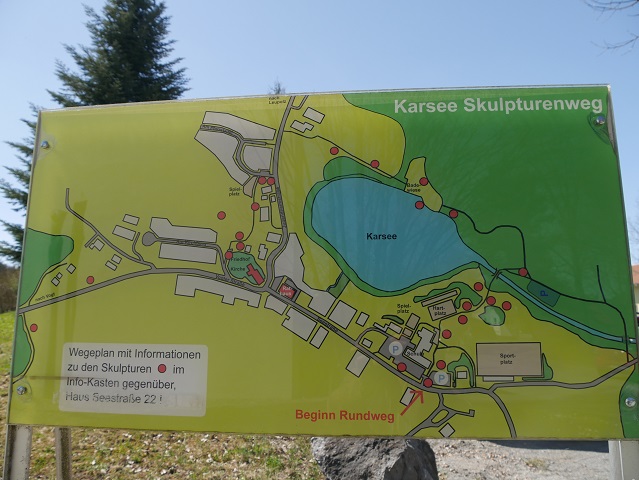 Wegeplan zum Skulpturenweg Karsee