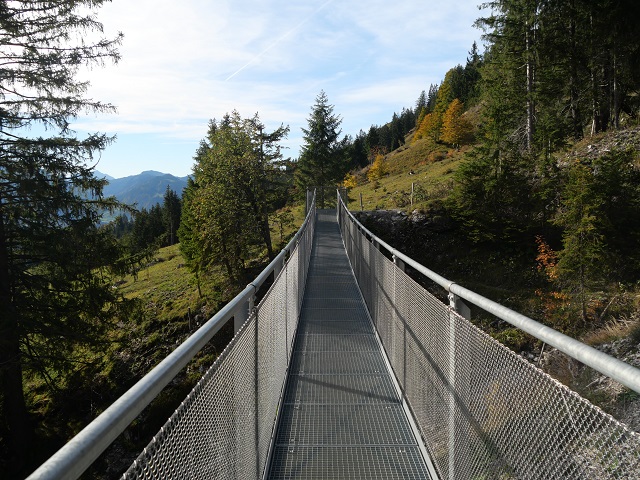 Stahlbrücke am Erlebnisweg Uff d'r Alp am Nebelhorn