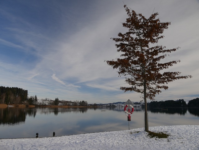 Strandbad am Niedersonthofener See im Winter