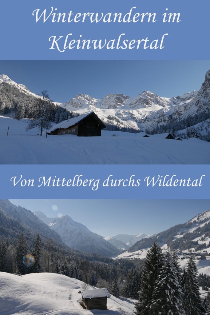 Winterwanderung im Kleinwalsertal - von Mittelberg durchs Wildental