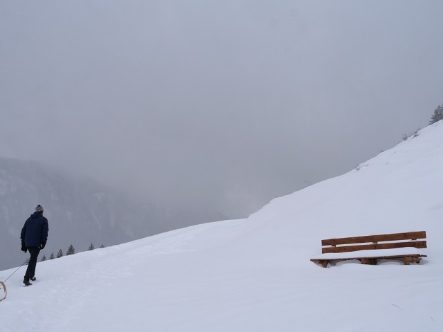 Winterwanderung zur Gundhütte mit dem Schlitten